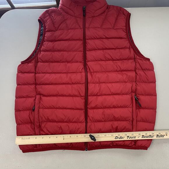 Hawke & Co Sport Down Packable Vest Mens Large Red Puffer Lightweight Jacket - Picture 10 of 11